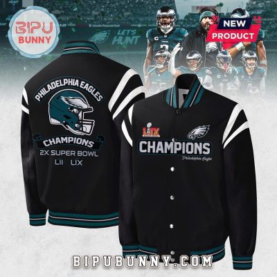 Philadelphia Eagles Super Bowl LIX 2025 Baseball Jacket