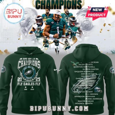 Philadelphia Eagles Super Bowl LIX Champions 2025 Hoodie