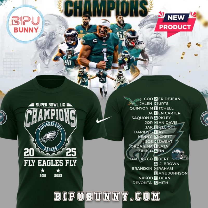 Philadelphia Eagles Super Bowl LIX Champions 2025 Hoodie