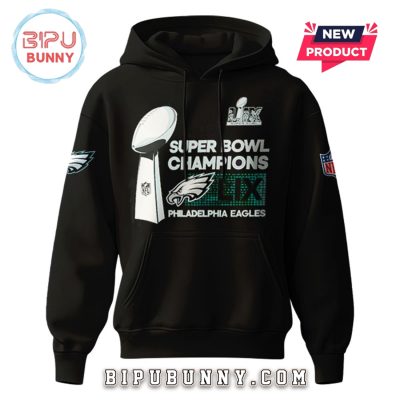 Philadelphia Eagles Super Bowl LIX Champions Black Hoodie