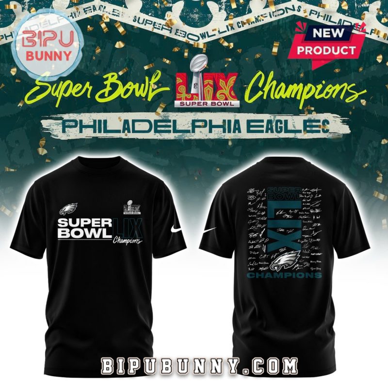 Philadelphia Eagles Super Bowl LIX Champions Roster Hoodie