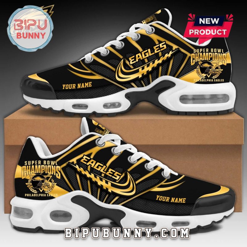 Philadelphia Eagles Super Bowl LIX Gold Air Max Plus Sneakers