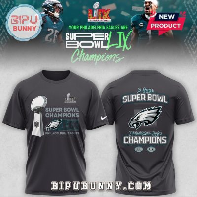 Philadelphia Eagles Super Bowl LIX Grey Shirt