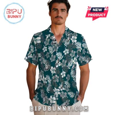 Philadelphia Eagles Tropical Floral Summer Hawaiian Shirt