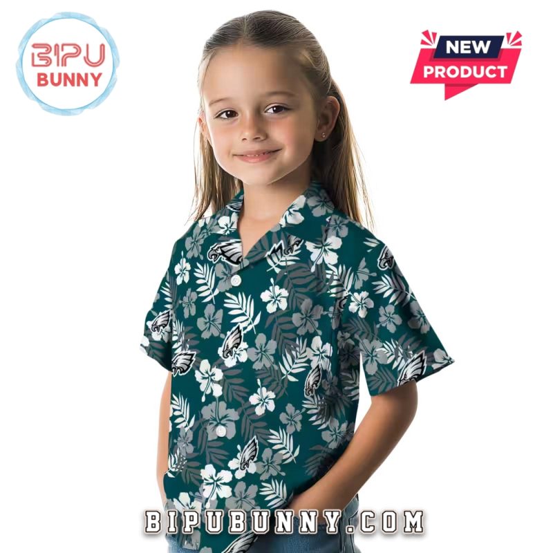 Philadelphia Eagles Tropical Floral Summer Hawaiian Shirt