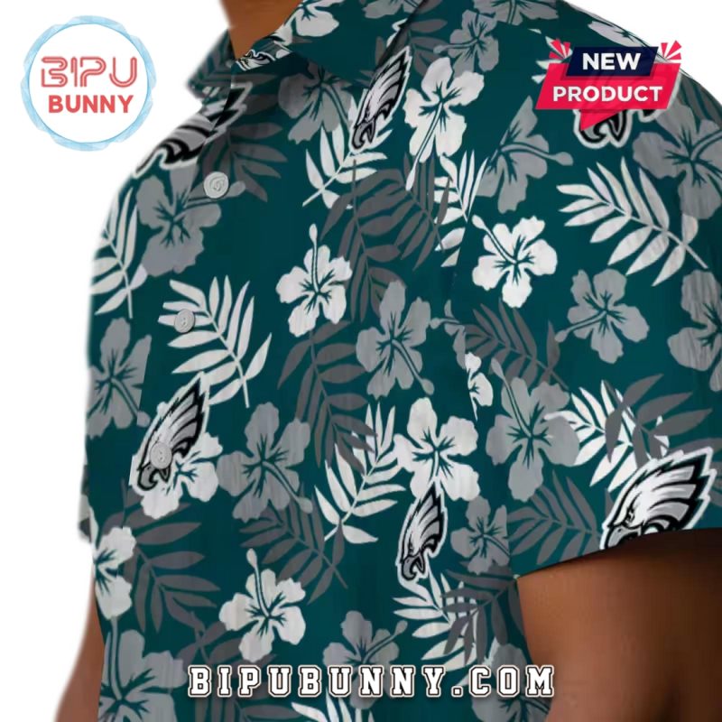 Philadelphia Eagles Tropical Floral Summer Hawaiian Shirt