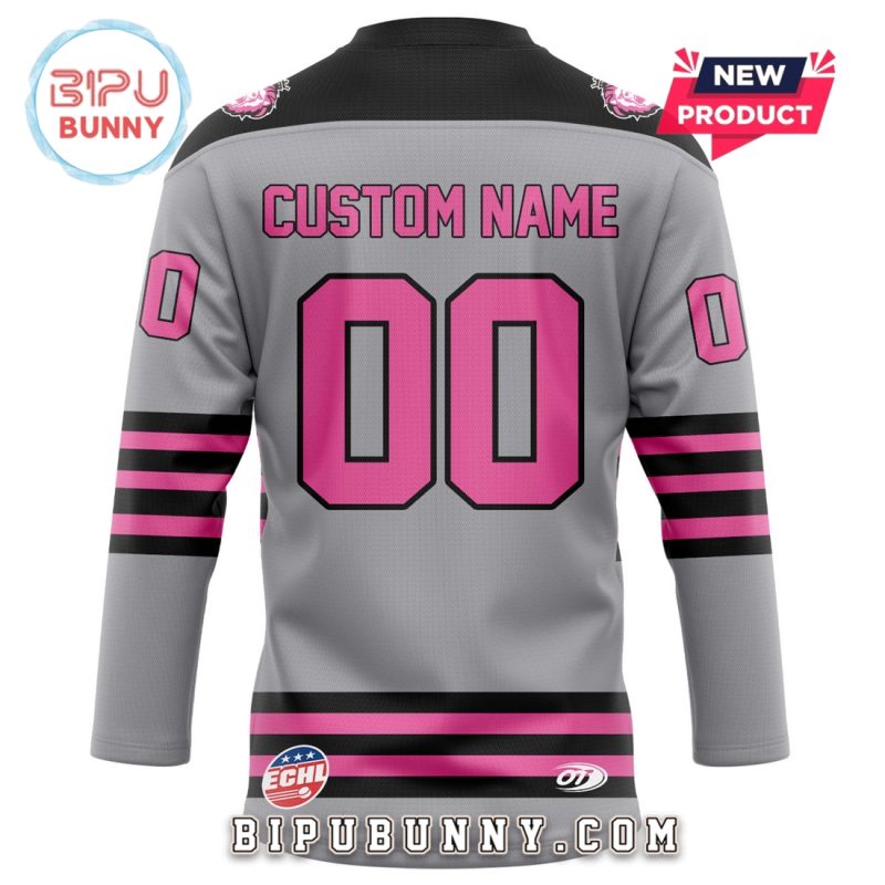 Reading Royals Custom Pink In The Rink Hockey Jersey