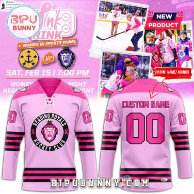 Reading Royals Pink In The Rink 2025 Hockey Jersey