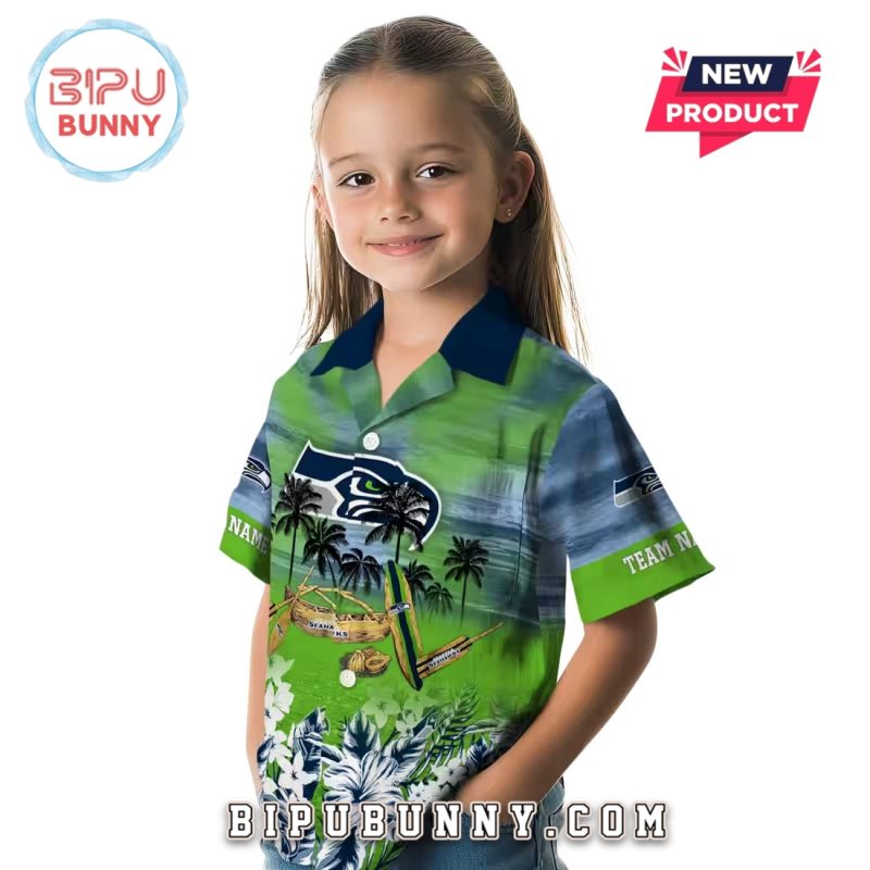 Seattle Seahawks Tropical Canoe Hawaiian Shirt