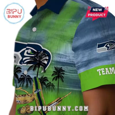 Seattle Seahawks Tropical Canoe Hawaiian Shirt