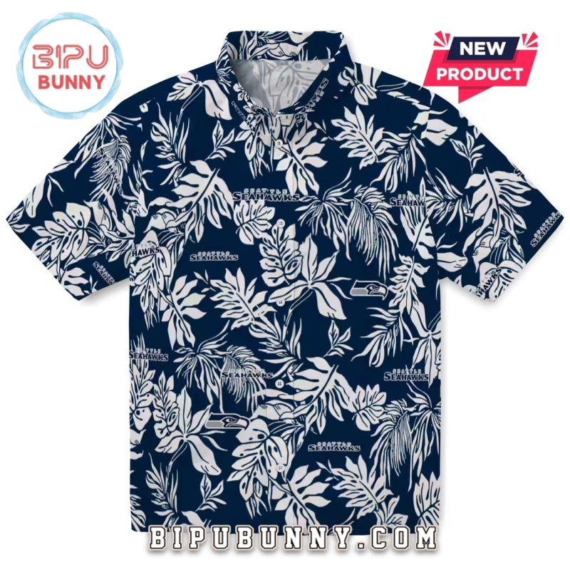 Seattle Seahawks Tropical Leaf Hawaiian Shirt