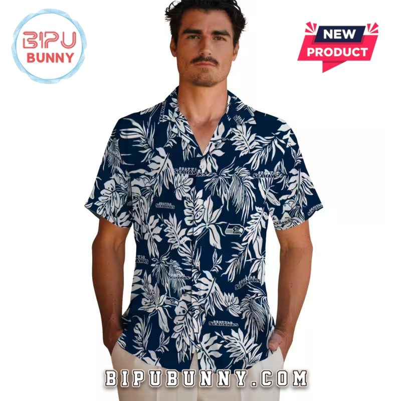 Seattle Seahawks Tropical Leaf Hawaiian Shirt