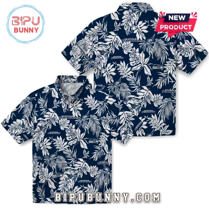 Seattle Seahawks Tropical Leaf Hawaiian Shirt