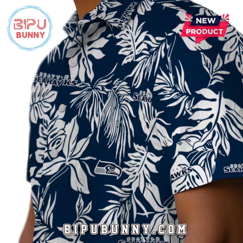 Seattle Seahawks Tropical Leaf Hawaiian Shirt