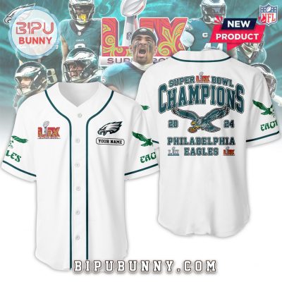 Super Bowl LIX Champions 2025 Eagles Baseball Jersey