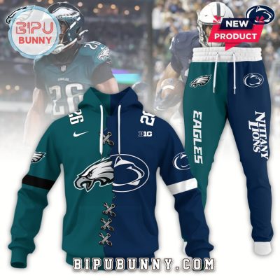 Super Bowl LIX Champions Eagles Mix Jersey Hoodie Set