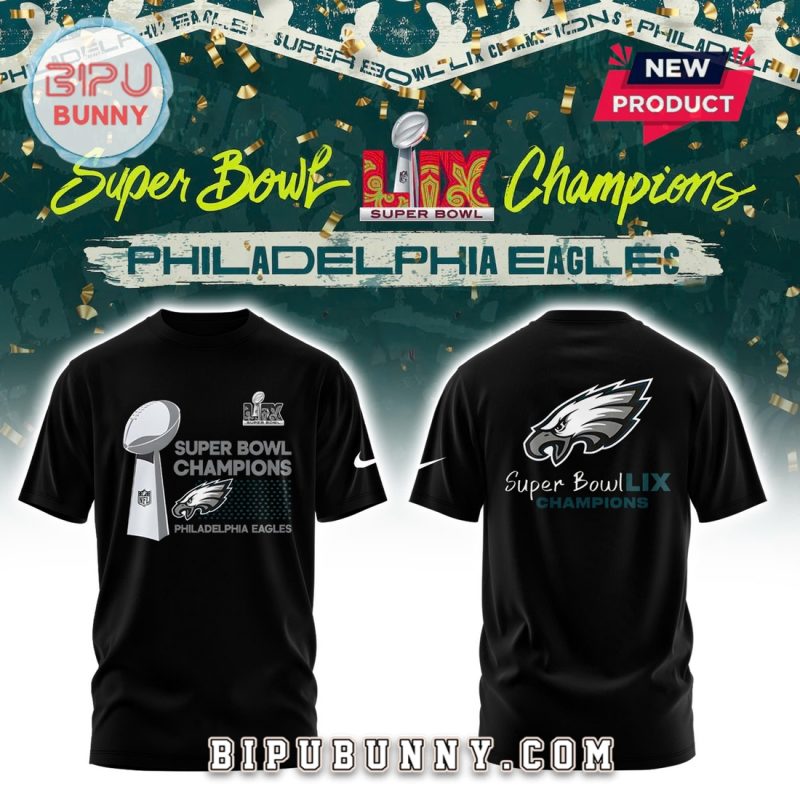 Super Bowl LIX Champions Philadelphia Eagles Black Hoodie