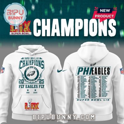 Super Bowl LIX Champions Philadelphia Eagles Football Hoodie