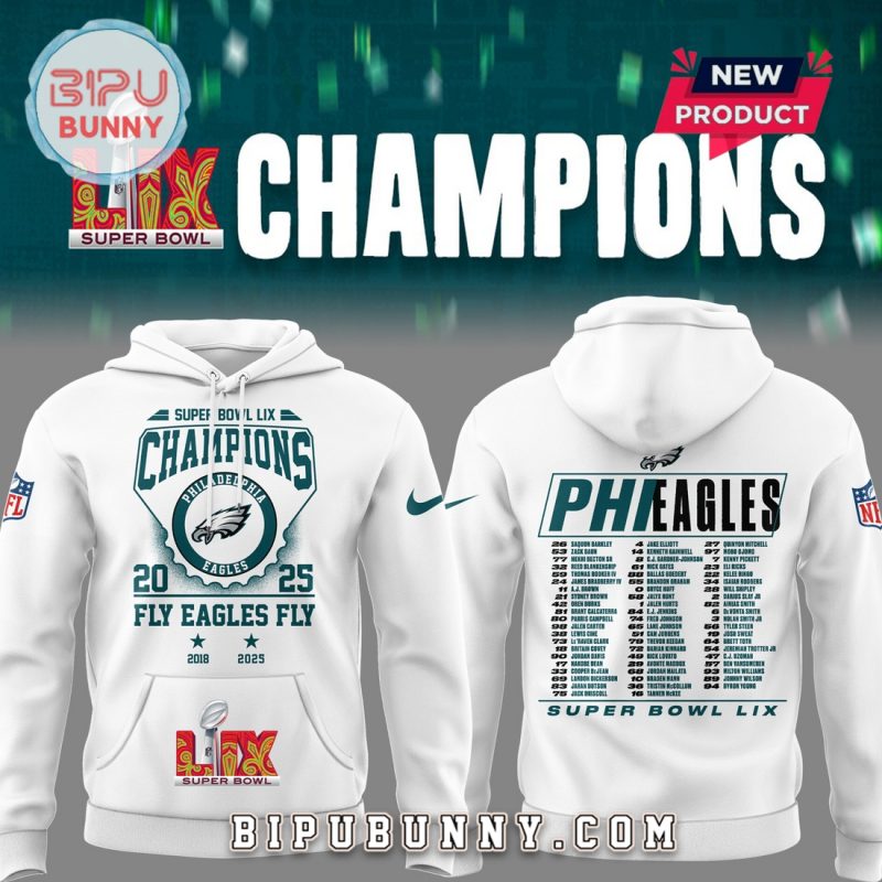 Super Bowl LIX Champions Philadelphia Eagles Football Hoodie Set