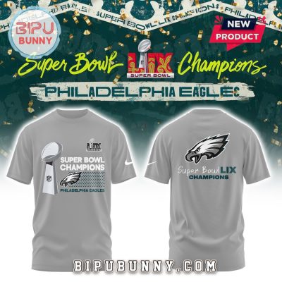 Super Bowl LIX Champions Philadelphia Eagles Grey Hoodie