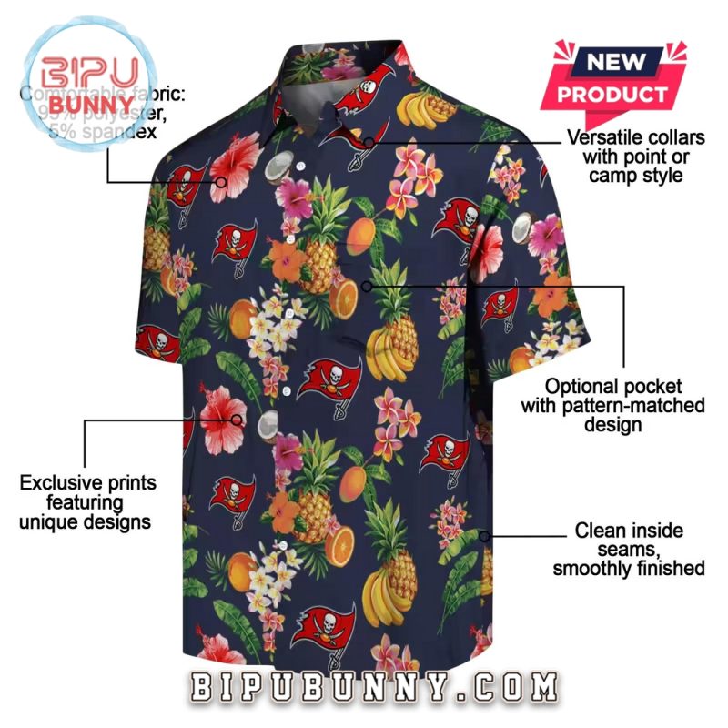 Tampa Bay Buccaneers Hibiscus Fruit Summer Hawaiian Shirt