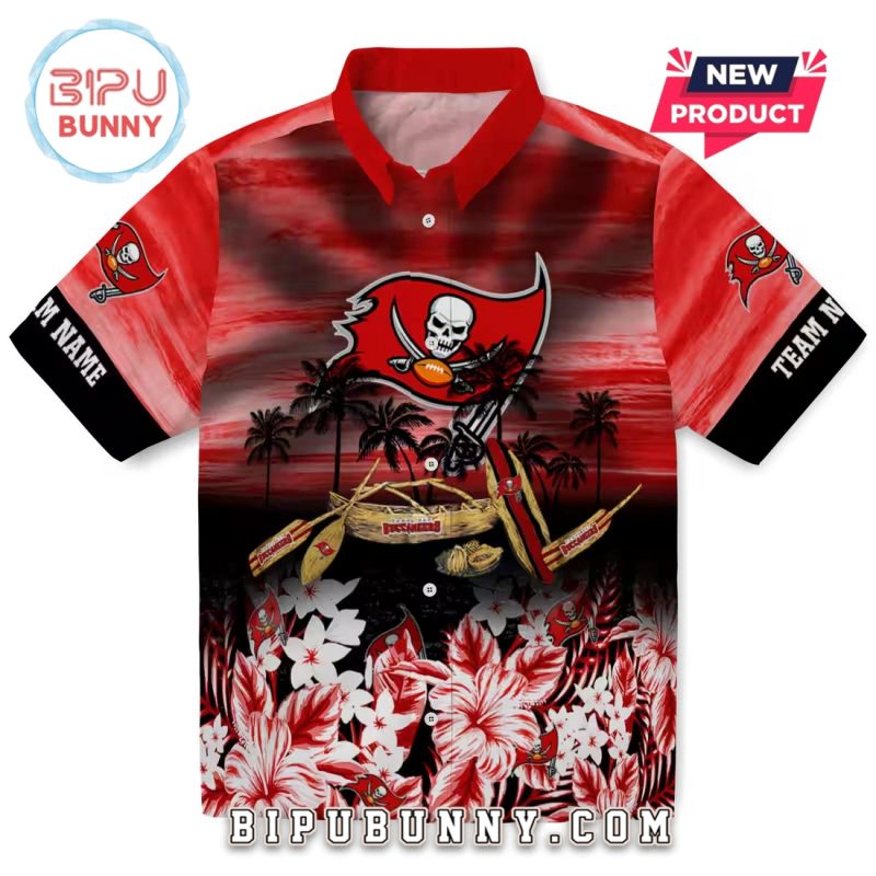 Tampa Bay Buccaneers Tropical Canoe Hawaiian Shirt