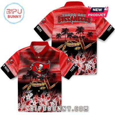 Tampa Bay Buccaneers Tropical Canoe Hawaiian Shirt