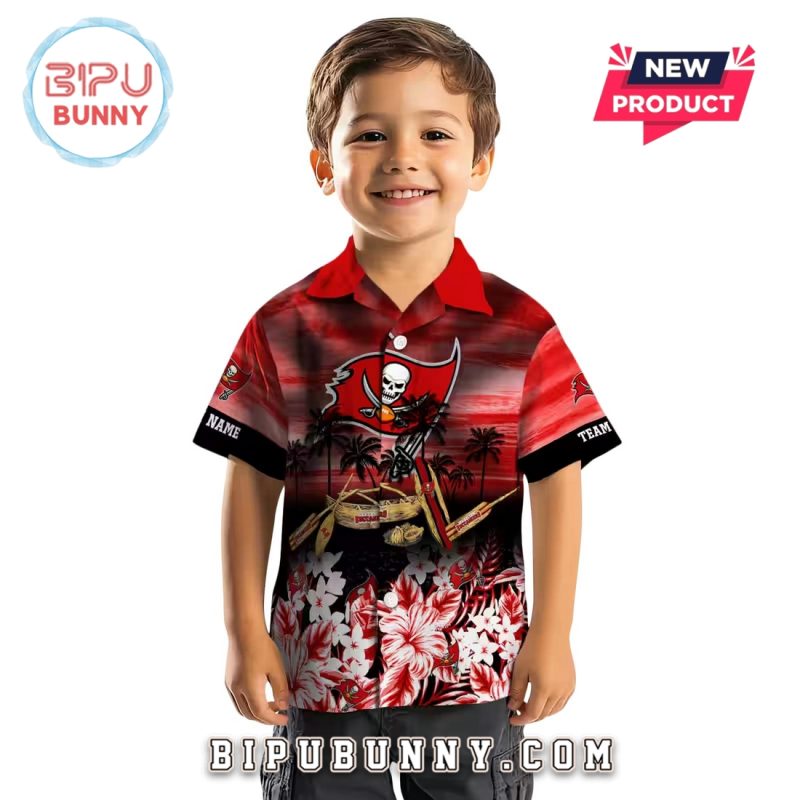 Tampa Bay Buccaneers Tropical Canoe Hawaiian Shirt