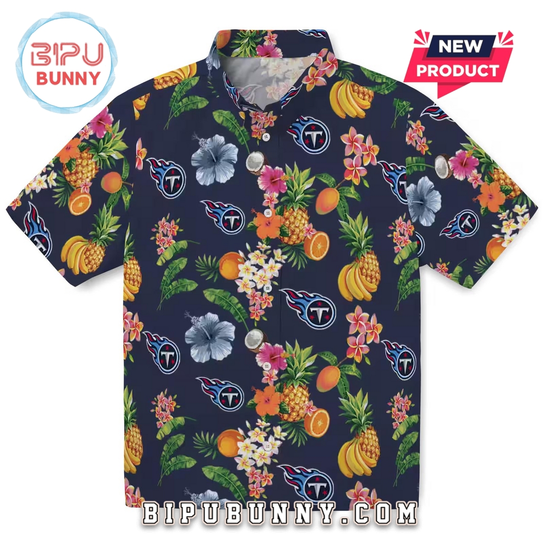 Tennessee Titans Hibiscus Fruit Trendy Hawaiian Shirt Tennessee Titans Hibiscus Fruit Trendy Hawaiian Shirt