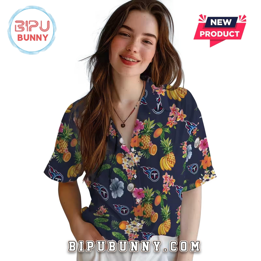 Tennessee Titans Hibiscus Fruit Trendy Hawaiian Shirt Tennessee Titans Hibiscus Fruit Trendy Hawaiian Shirt