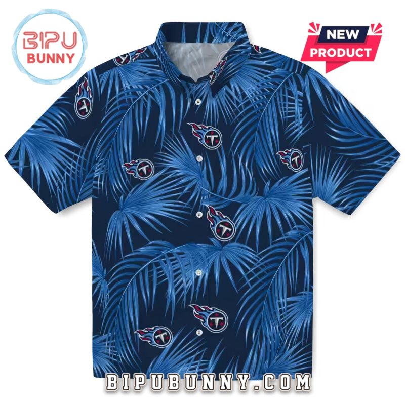 Tennessee Titans Leafy Palms Hawaiian Shirt
