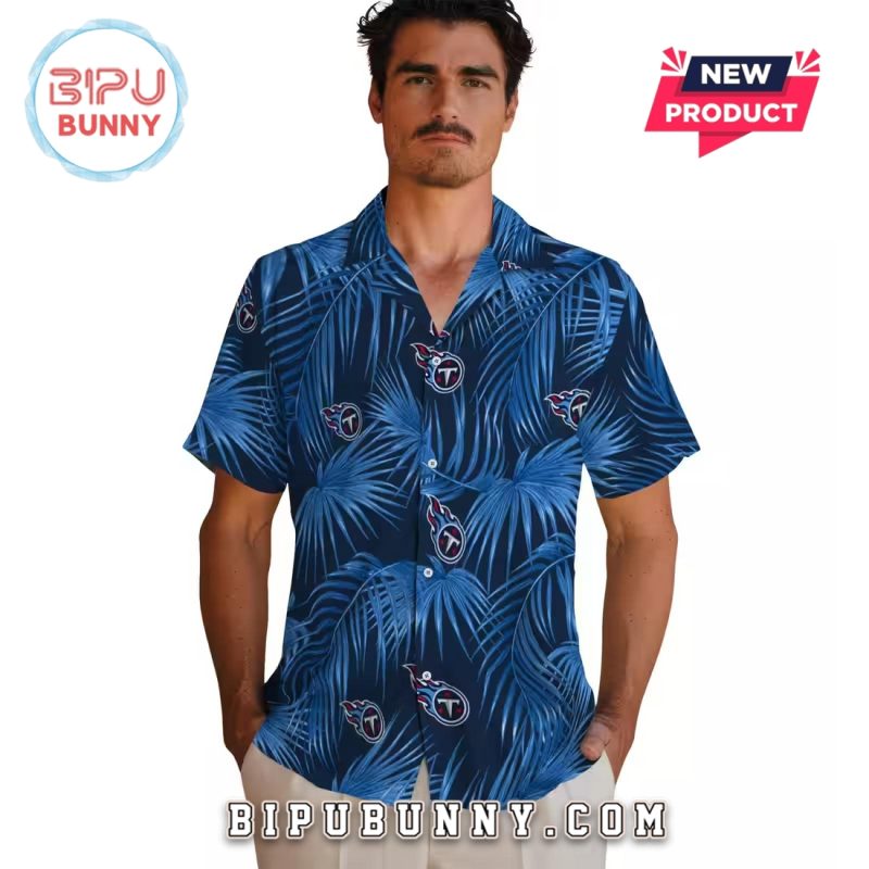 Tennessee Titans Leafy Palms Hawaiian Shirt