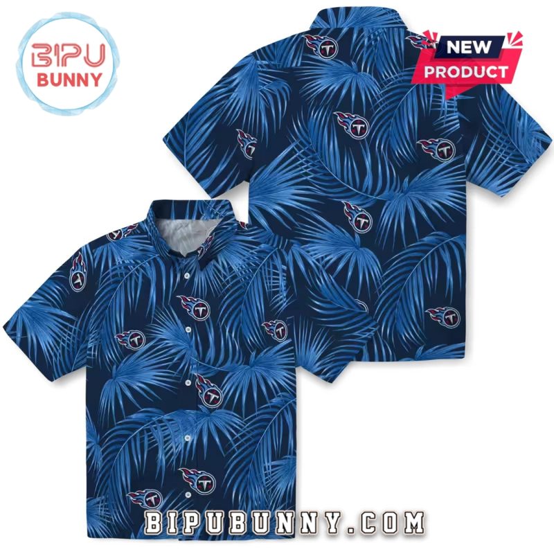 Tennessee Titans Leafy Palms Hawaiian Shirt