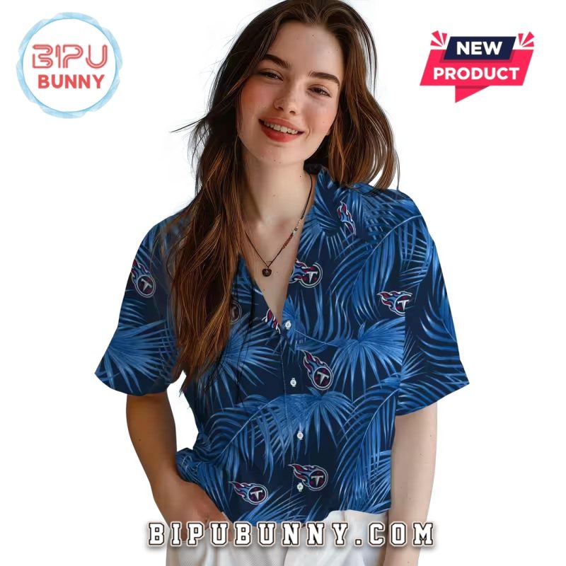 Tennessee Titans Leafy Palms Hawaiian Shirt