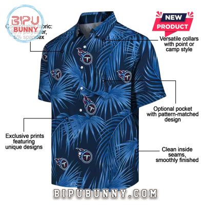 Tennessee Titans Leafy Palms Hawaiian Shirt