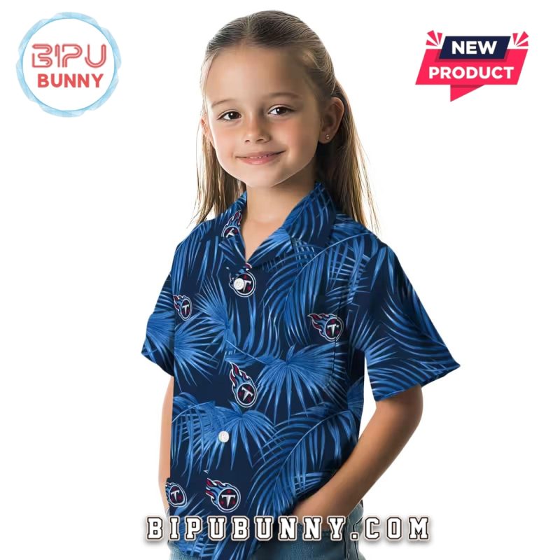 Tennessee Titans Leafy Palms Hawaiian Shirt