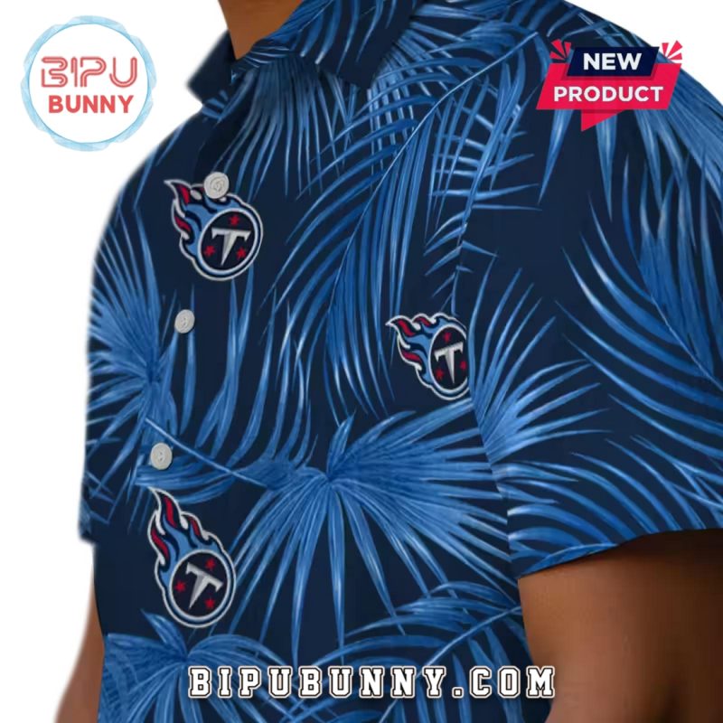 Tennessee Titans Leafy Palms Hawaiian Shirt