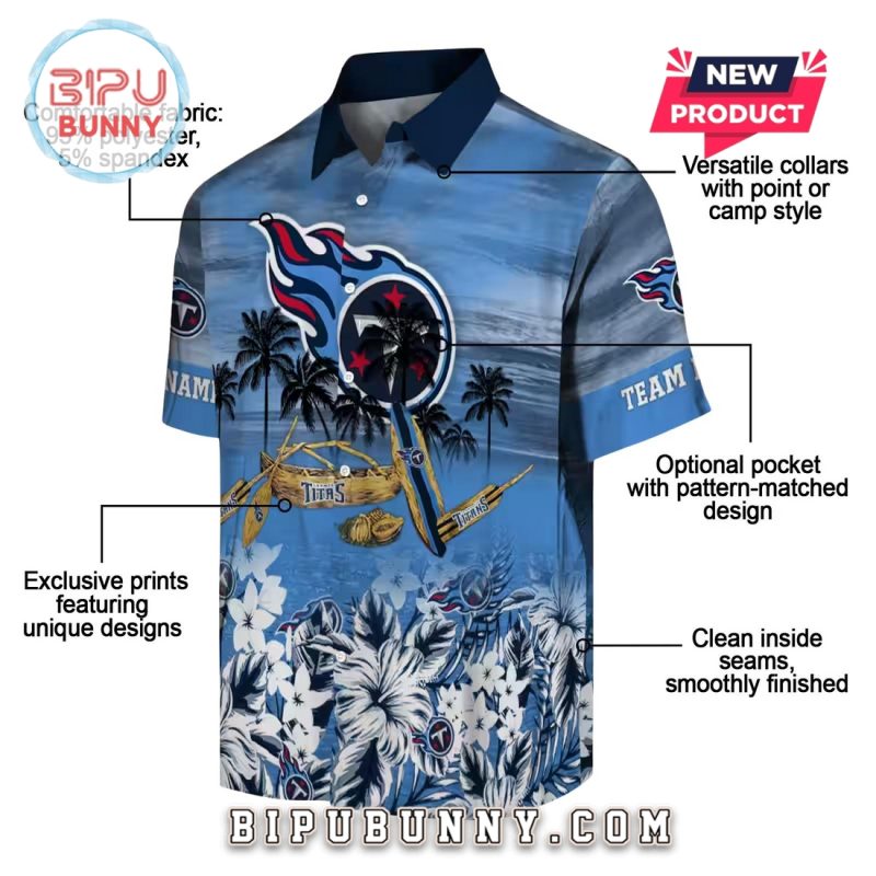 Tennessee Titans Tropical Canoe Hawaiian Shirt