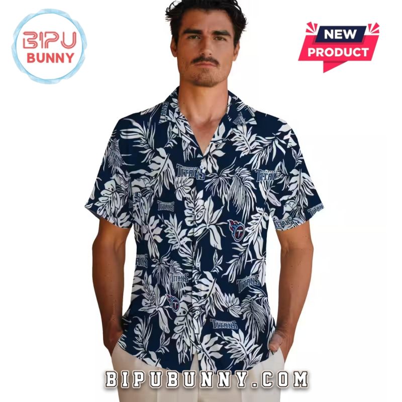 Tennessee Titans Tropical Leaf Hawaiian Shirt