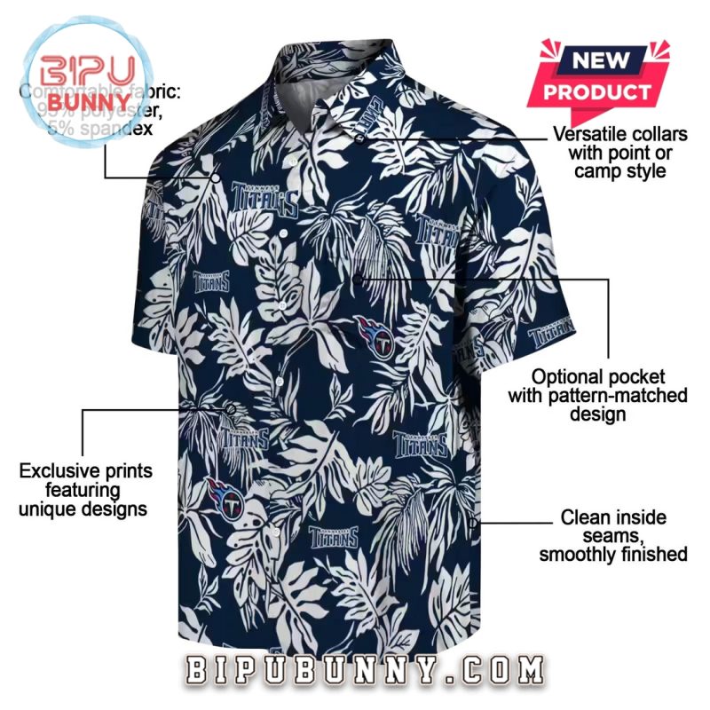 Tennessee Titans Tropical Leaf Hawaiian Shirt