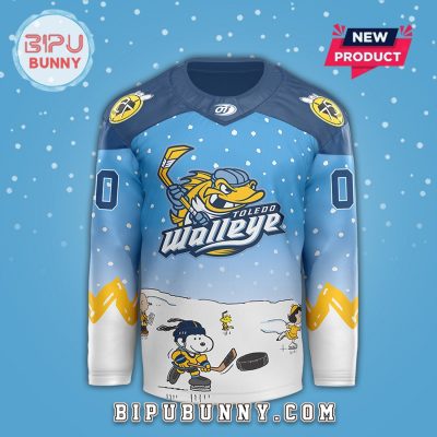 Toledo Walleye x Peanuts Night Limited Edition Hockey Jersey