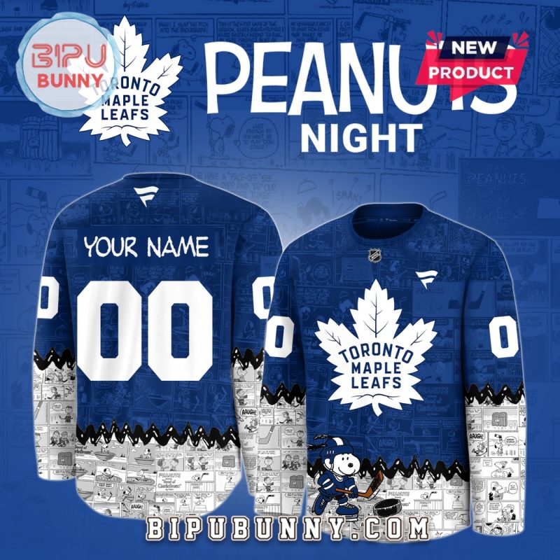 Toronto Maple Leafs Custom Peanuts Snoopy Hockey Jersey