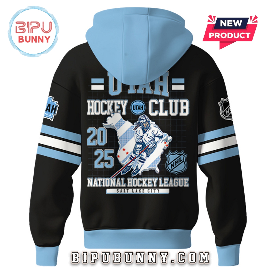 Utah Hockey 2025 Black Breakaway Hoodie Utah Hockey 2025 Black Breakaway Hoodie