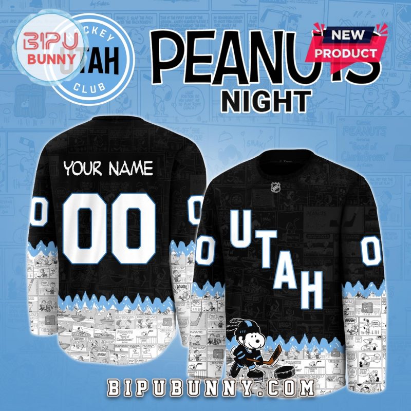 Utah Hockey 75th Anniversary Peanuts Snoopy Hockey Jersey