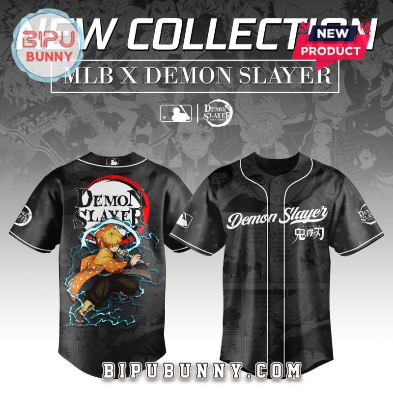 Agatsuma Zenitsu Demon Slayer x MLB Baseball Jersey