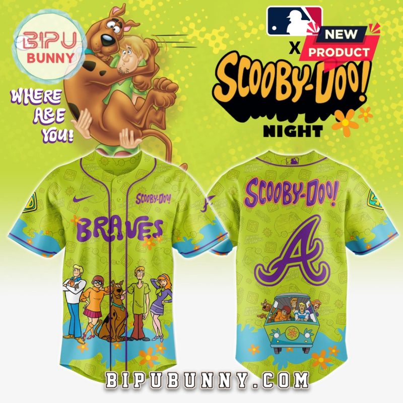 Atlanta Braves MLB x Scooby Doo Baseball Jersey