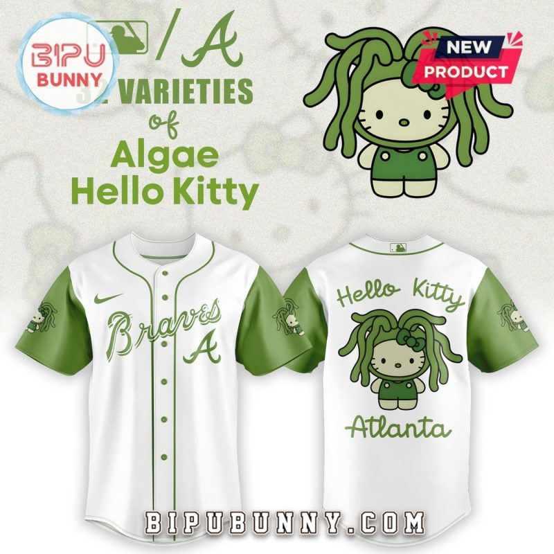 Atlanta Braves x 32 Algae Hello Kitty Baseball Jersey