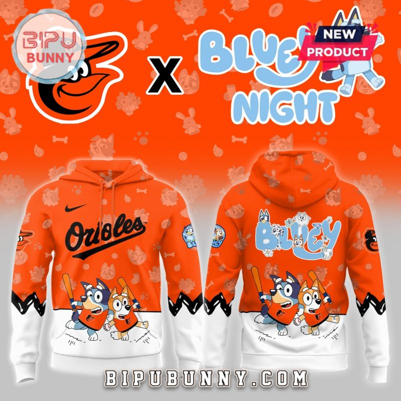 Baltimore Orioles 2025 Bluey Night Hoodie