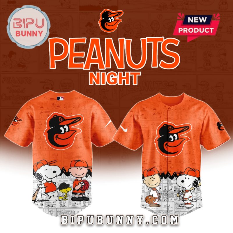 Baltimore Orioles 75th Anniversary Of Peanuts Baseball Jersey