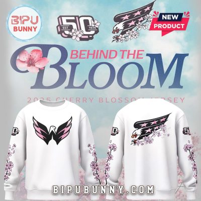 Behind The Blossom Washington Capitals White Hoodie